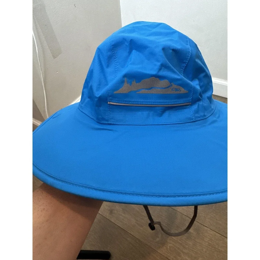 Outdoor Research Hat Sun Boys M 3-6Y Blue Wide Brim Nylon Adjustable Summer